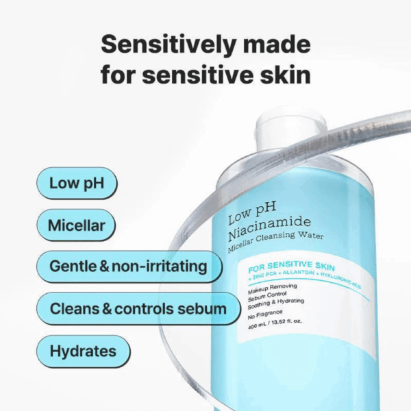 Apa micelara cu niacinamide si pH scazut COSRX Low pH Niacinamide Micellar Cleansing Water 400ml