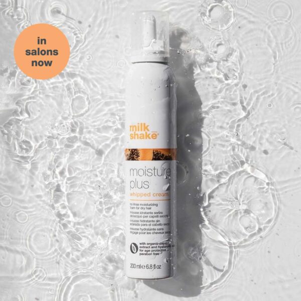 Tratament hidratant spuma fara clatire pentru par uscat Milk Shake Moisture Plus Whipped Cream 200ml