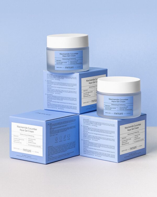 Crema hidratanta cu 4% niacinamide si extract de castravete Meisani 50ml